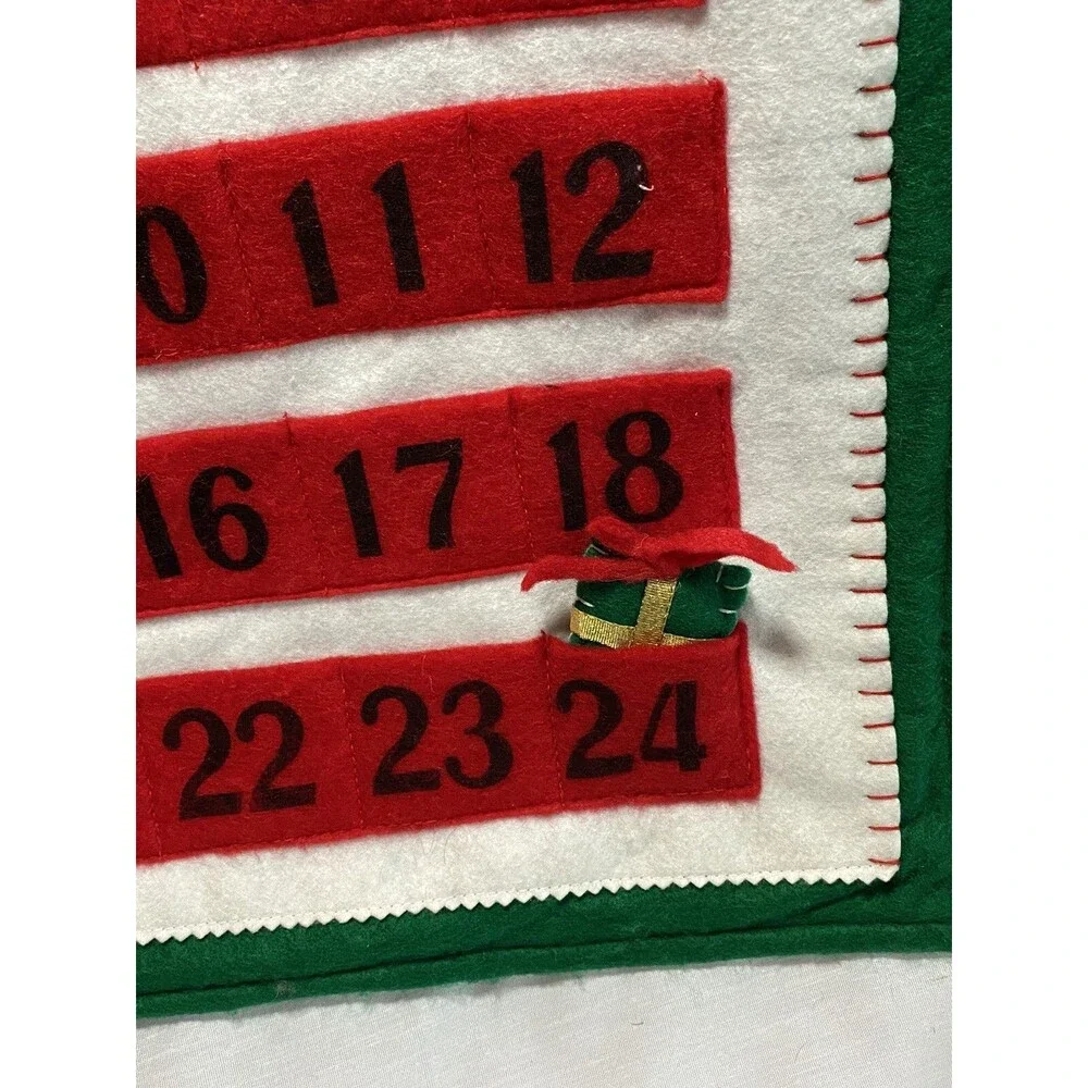 Snowmen Advent Calendar With  24 Pockets Present In The Pockets  26 X 18 Inch